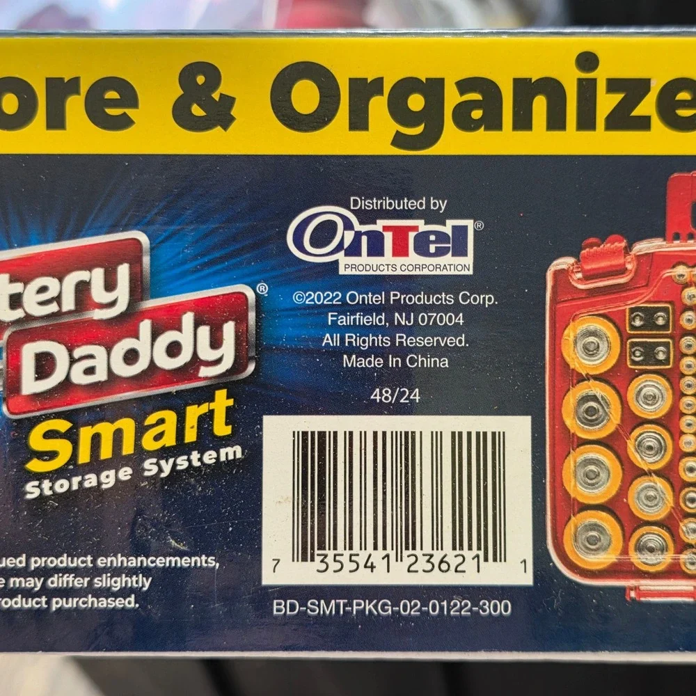 Battery Daddy Smart Storage System 150 Battery Organizer Case with Tester Red